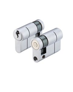 IRONZONE Architectural Euro Profile Cylinder Single 40mm Keyed To Differ Satin Chrome