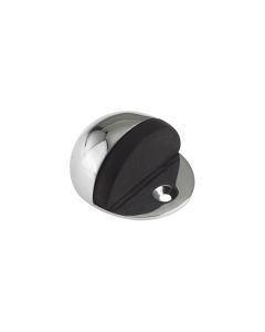 IRONZONE Oval Floor Door Stop 48mm Polished Chrome