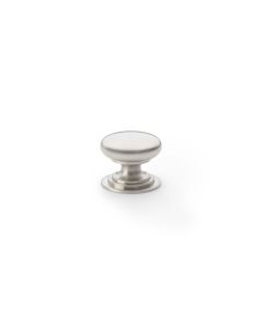 Acre & Clutton Ridgewood Plain Solid Brass Stepped Design Mushroom Cabinet Knob � 25mm Satin Nickel (RID-MK25-SN)