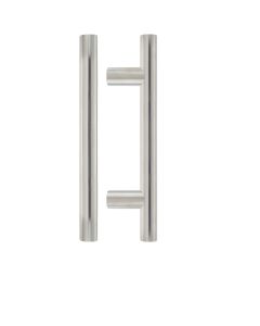 STEELWORKS T Guardsman Pull Handle 22mm Diameter 300mm Center-to-Center with Bolt Through Fixing 400mm Overall Satin Stainless Steel