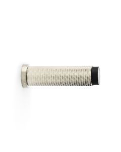 Acre & Clutton Westbrook Knurled Solid Brass Door Stop � 75mm Skirting Wall-Mounted in Satin Nickel Elegant Door Protection Accessory