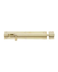 Frelan Heavy straight barrel bolts Polished Brass 200mm J1001PB-8