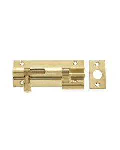 Frelan Heavy necked door bolts Polished Brass 200mm J1002PB-8