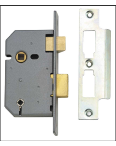 Union Bathroom Lock Mortice Lock Polished Brass Finish 64mm Case J2126-PL-2.50