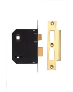 Union Bathroom Lock Polished Brass Finish 76mm Case J2294-PL-3.00