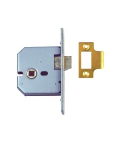 Union Small Case Mortice Latch Polished Brass Finish 64mm Case J2677-PL-2.50