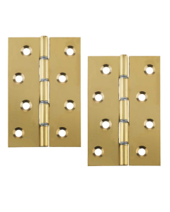 Frelan Double Steel Washered Hinge 102x67x2mm Polished Brass J9003PB Polished Brass