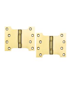 Brass Finish Parliament Ball Bearing Hinge 5" 102x127x3mm By Frelan Hardware J9459PVD