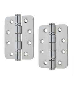Frelan Grade 13 Radiused Ball Bearing Hinge 102x76x3mm Polished Stainless Steel 102mm J9500RPSS