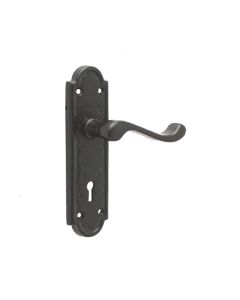 Frelan Turnberry Suite Door Handle on Lockplate Black 170mm JAB300