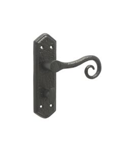 Frelan Royal Suite Door Handle on Bathroom Plate Black 170mm JAB400B