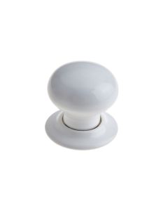 Frelan Porcelain Mortice Door Knob White 60mm JC10