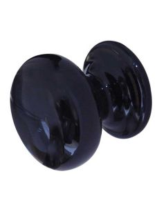 Frelan JC65 32mm Plain black cupboard knob 33mm JC65