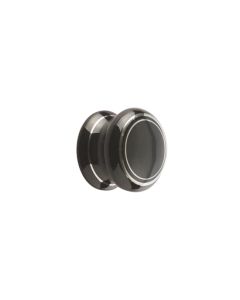 Frelan 50mm Black Silverline cupboard knob JC86 Porcelain