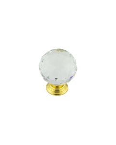 Jedo Faceted Glass Cabinet Knob 40mm PVD JH4155-40PVD