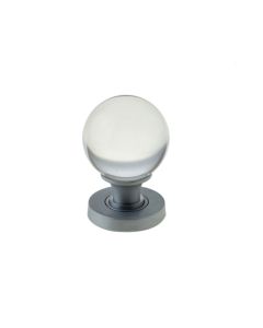 Frelan Plain Glass Mortice Door Knob Satin Chrome 60mm JH5201SC