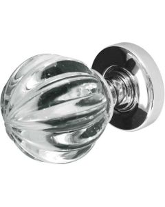 Frelan Pumpkin Glass Mortice Door Knob Polished Chrome 60mm JH5202PC