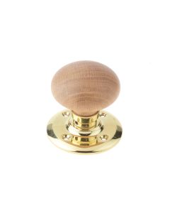 Frelan French Oak Mortice Door Knob Polished Brass JKA70MPB