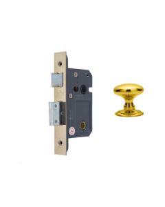 Frelan Bathroom locks 76mm JL1072PB Polished Brass