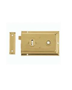 Frelan JL180PB 152mm Reversible rim lock 152mm JL180PB Polished Brass