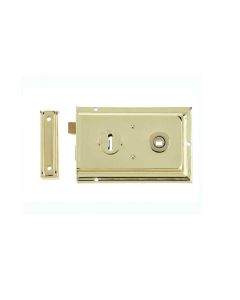 Frelan JL185EB 152mm Reversible rim lock 152mm JL185EB Electro Brass
