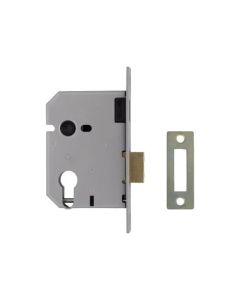 Union Euro Profile Cylinder Mortice Dead Lock Lg. Case Satin Stainless 76mm JL2149-SC-3.00