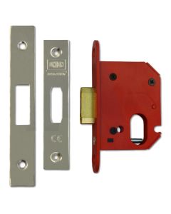 Union Jl21Ovs Stong Bolt Oval Profile Cylinder Mortice Dead Lock Satin Stainless 64mm