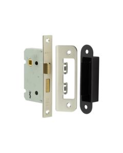 Frelan 2/L Sashlock square forend & radiused strike 65mm JL470NP Nickel Plated