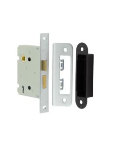 Frelan 2/L Sashlock square forend & radiused strike 76mm JL480SN Satin Nickel
