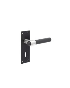 Frelan Nero T-Bar Door Handles on Lockplate 148mm JMB101 Matt Black