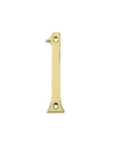 Frelan 75mm Screw Fix Numerals 75mm JN-1 Polished Brass