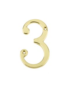 Frelan 75mm Screw Fix Numerals 75mm JN-3 Polished Brass