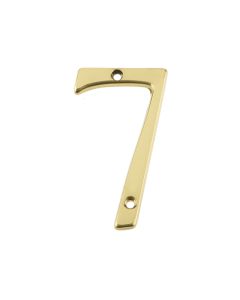 Frelan 75mm Screw Fix Numerals 75mm JN-7 Polished Brass