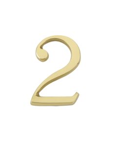 Frelan 60mm Pin Fix Numerals 60mm JP-2 Polished Brass