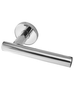 Frelan Atlanta Door Handles on Rose Grade 304 Polished Stainless Steel 52mm JPS412
