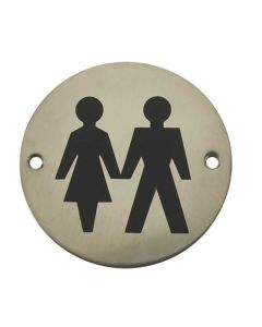 Frelan JS105 Unisex pictogram 75mm JS105PSS Polished Stainless Steel