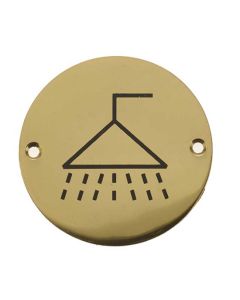 Frelan JS106 Shower pictogram 75mm JS106PB Polished Brass
