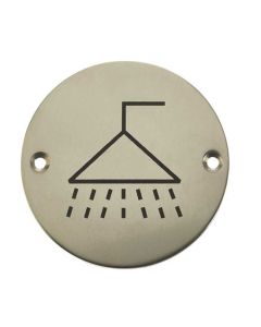 Frelan JS106 Shower pictogram 75mm JS106PSS Polished Stainless Steel