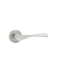 Frelan Vecta Door Handle on Rose Grade 304 Satin Stainless Steel 52mm JSS501