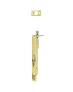 Frelan Stainless Steel Flush Bolts JSS50 Brass Finish 150mm x 20mm Square Forend
