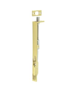 Frelan Stainless Steel Flush Bolts JSS51 Brass Finish 203mm x 20mm Square Forend