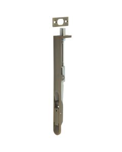 Frelan Lever Action Flushbolts Radiused Forend 203x20mm Antique Brass