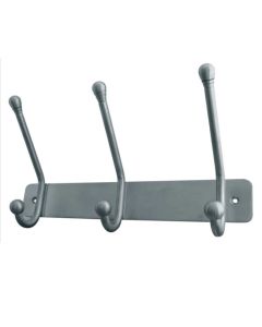 Frelan JSS800 SSS 3 hook coat rack 250mm JSS800 Satin Stainless Steel