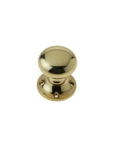 Frelan Mushroom Rim Door Knob Polished Brass 50mm JV176APB