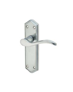 Frelan Paris Suite Door Handles on Latchplate Satin Chrome 168mm JV281SC