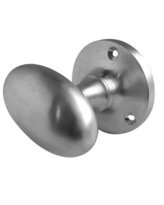 Frelan Oval Mortice Door Knob Satin Chrome 56mm JV34SC