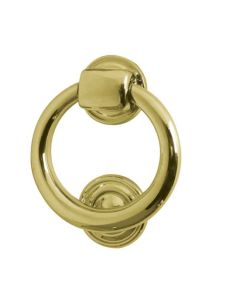 Frelan Ring Door Knocker 100mm JV37PB Polished Brass