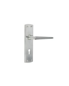 Frelan Bray Door Handle on Lockplate Satin Chrome JV390SC