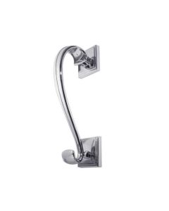 Frelan Sloane Door Knocker on Square Rose 196mm JV3PC Polished Chrome