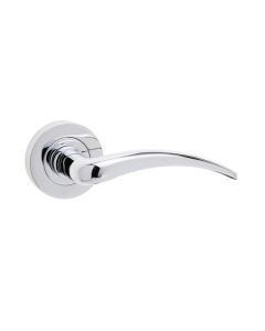 Frelan Gull Door Handle on Rose Polished Chrome 50mm JV420PC